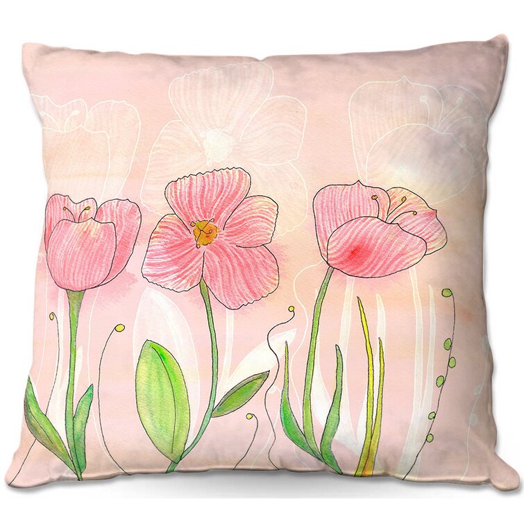 flower throw pillow